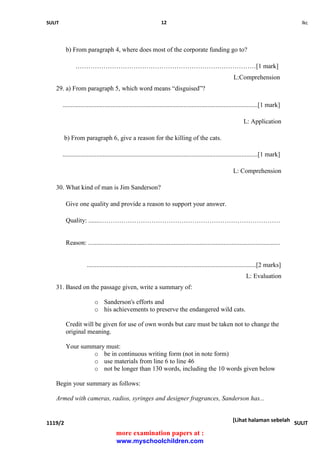 English p12 trial spm 2013 kedah set b cy | PDF
