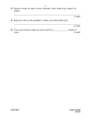 English Paper 2 Form 4