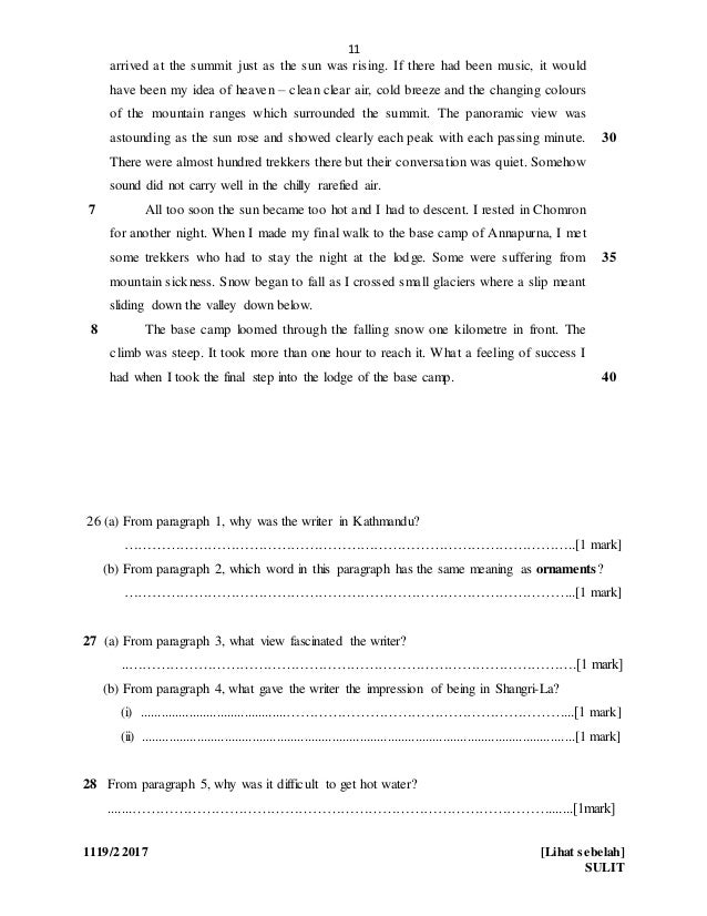 English Paper 2 Form 4