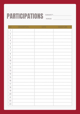 Activity Participation Form.pdf Free participation form - +20 participations | PDF