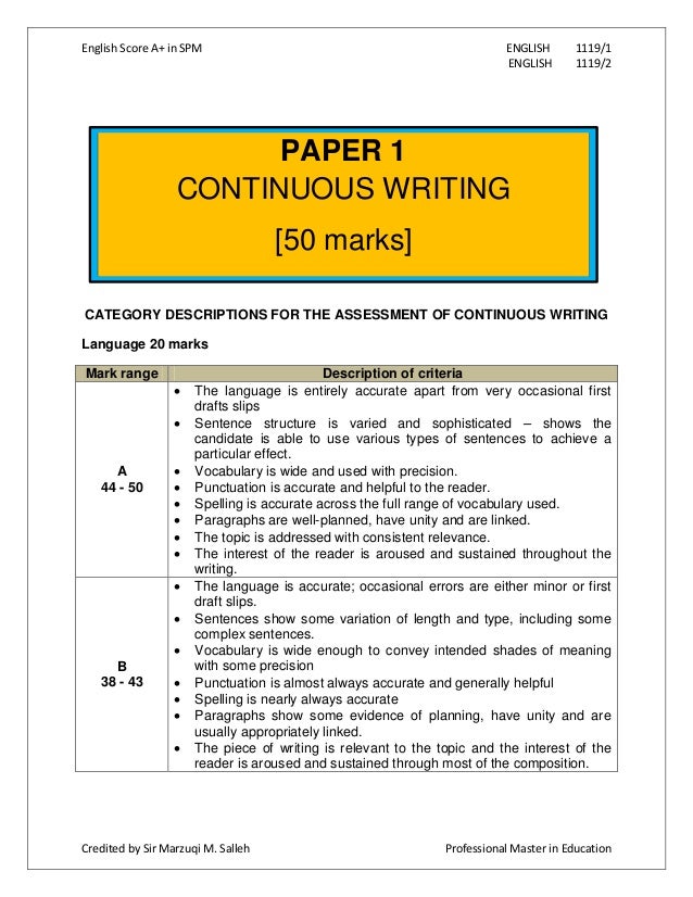 English essay directed writing