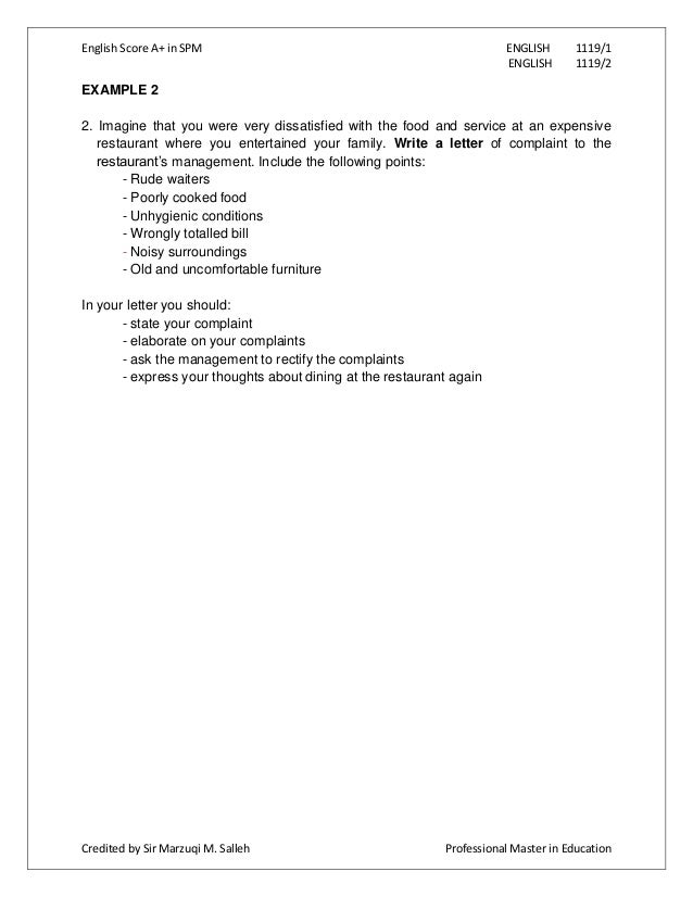 Spm story essay