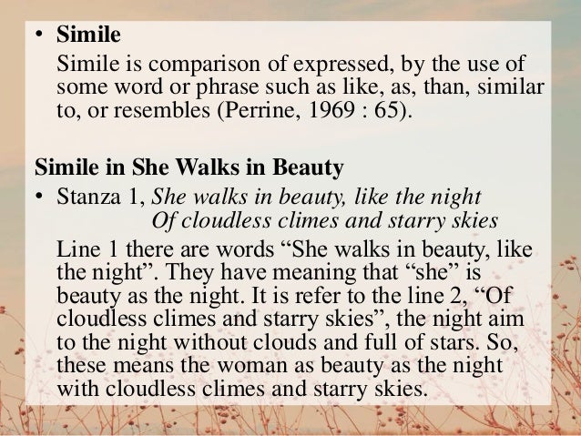 She walks in beauty essay