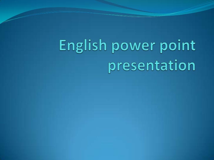 powerpoint presentation to english