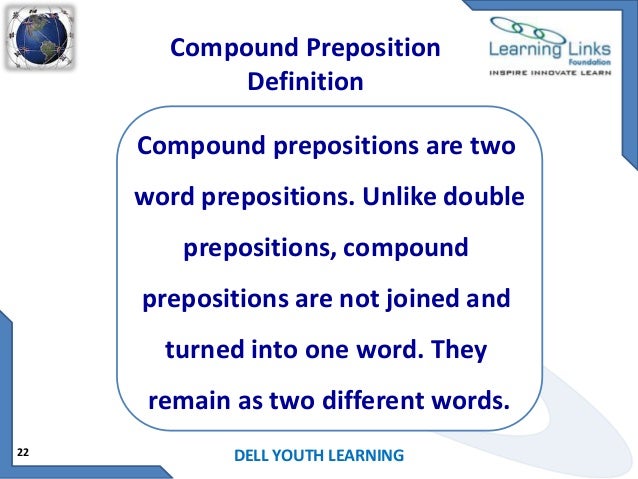 what is a compound preposition with examples The adjective phrase. Ppt video online download.