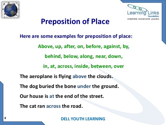Prepositions Prepositions