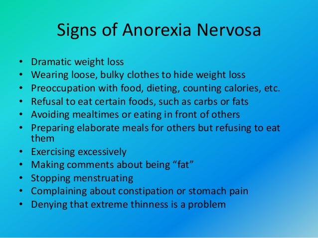 Anorexia Hiding Weight Loss