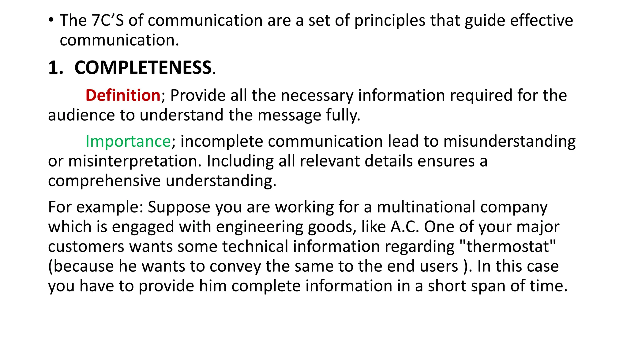 Seven c's of communication in business communication | PPTX