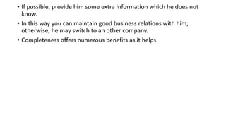 Seven c's of communication in business communication | PPTX