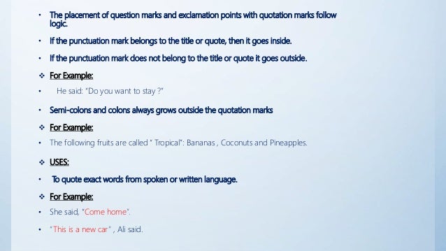 punctuations examples