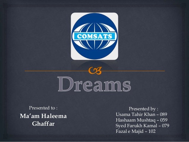 English Presentation 2 Dreams