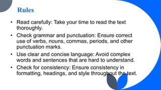 Concise Text Check Writing editing in English for Refine The content, coherence ...