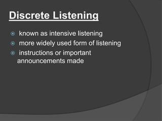 English presentation (listening and speaking skills) | PPTX