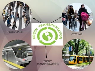 PEDESTRIANS
CYCLING
PUBLIC
TRANSPORTATIONS
 