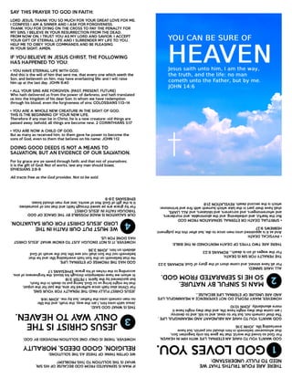 English Printable Gospel Tract - You Can Be Sure of Heaven (Letter Size - 8.5 x 11 inches)