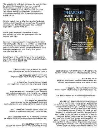 English Printable Pride and Humility Tract (Letter Size - 8.5 x 11 ...