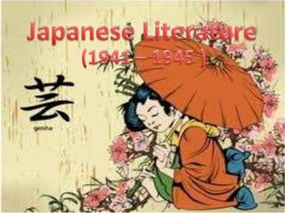 Japanese Literature ppt Eden