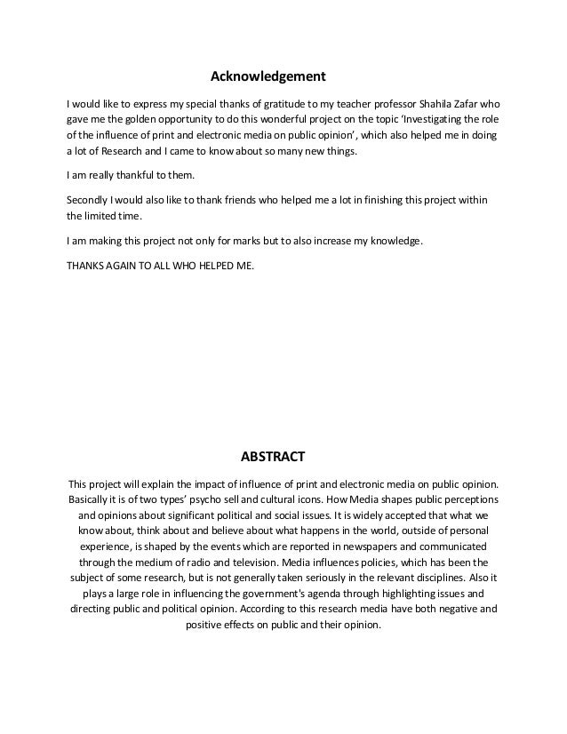Essay on role of mass media in public awareness