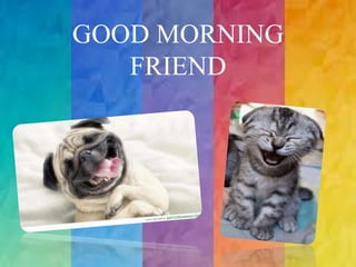 GOOD MORNING
FRIEND
 