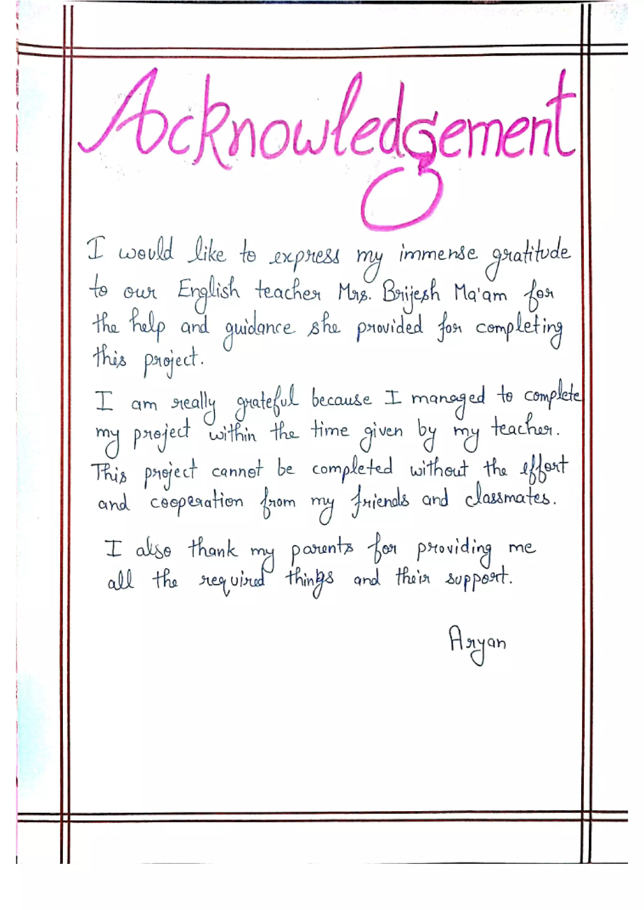 Class 12(ENGLISH) ASL project file