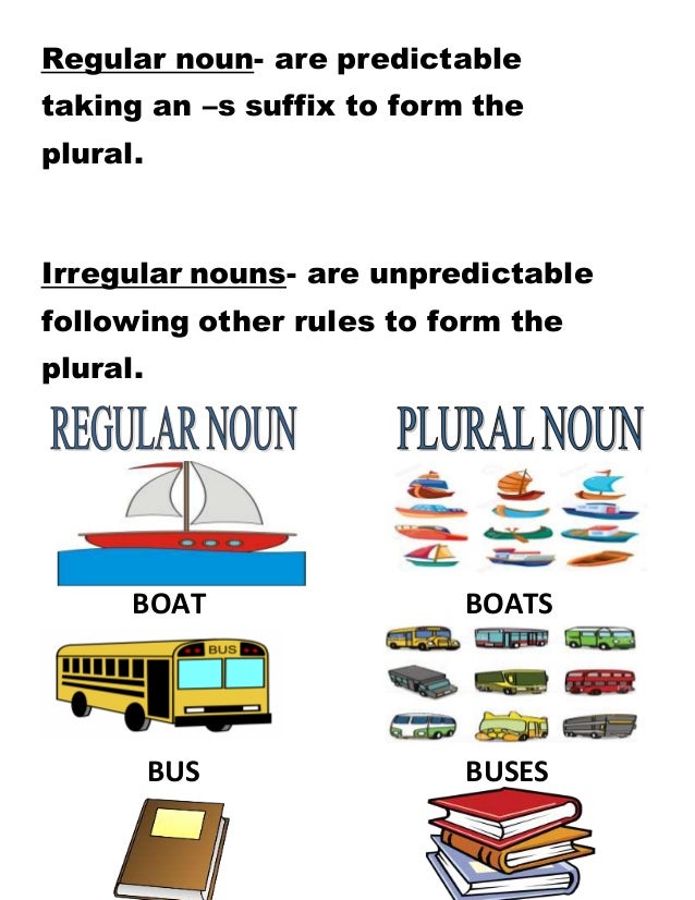 English project singular and plural nouns