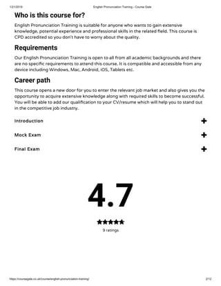 English Pronunciation Training - English Pronunciation Training Course Gate 2 320 