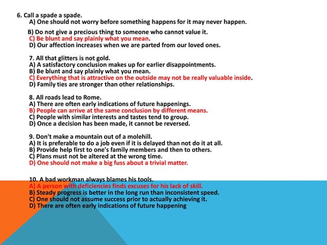 ENGLISH PROVERB AND RIDDLE.pptx | Career Advice | Careers