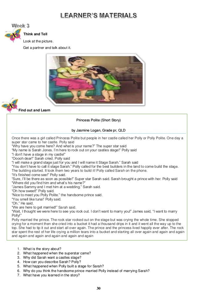 Worksheets Grade 5 Complete The Story k to 12 grade 5 learners material in english q1 q4