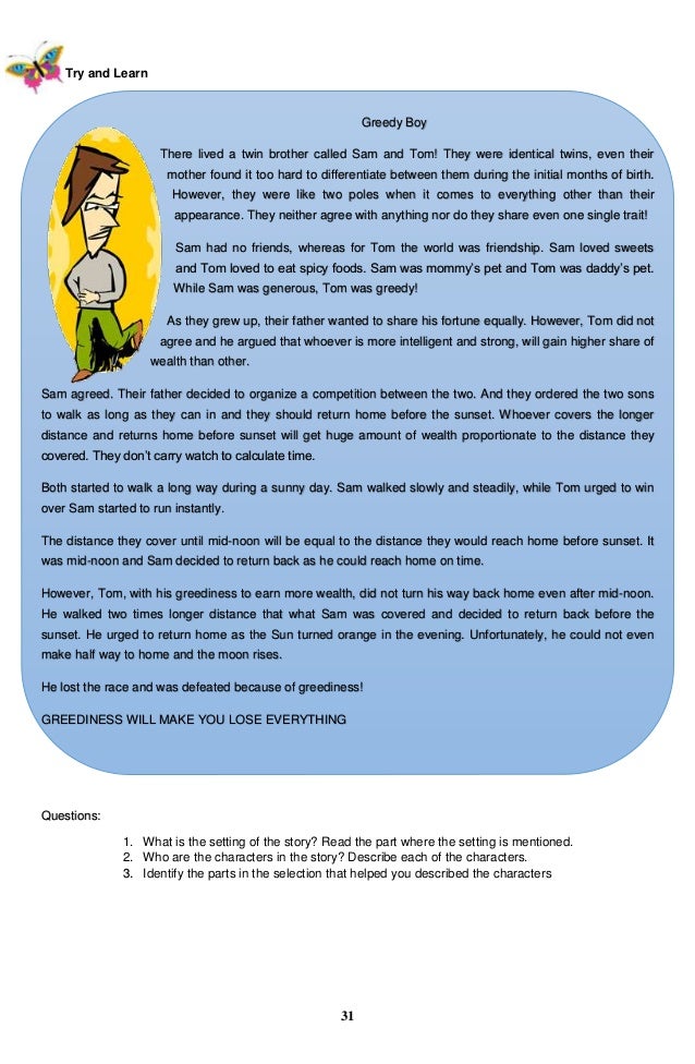 Printables Grade 5 Complete The Story k to 12 grade 5 learners material in english q1 q4