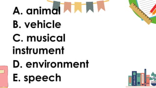 Classifying/Categorizing Sounds heard )
