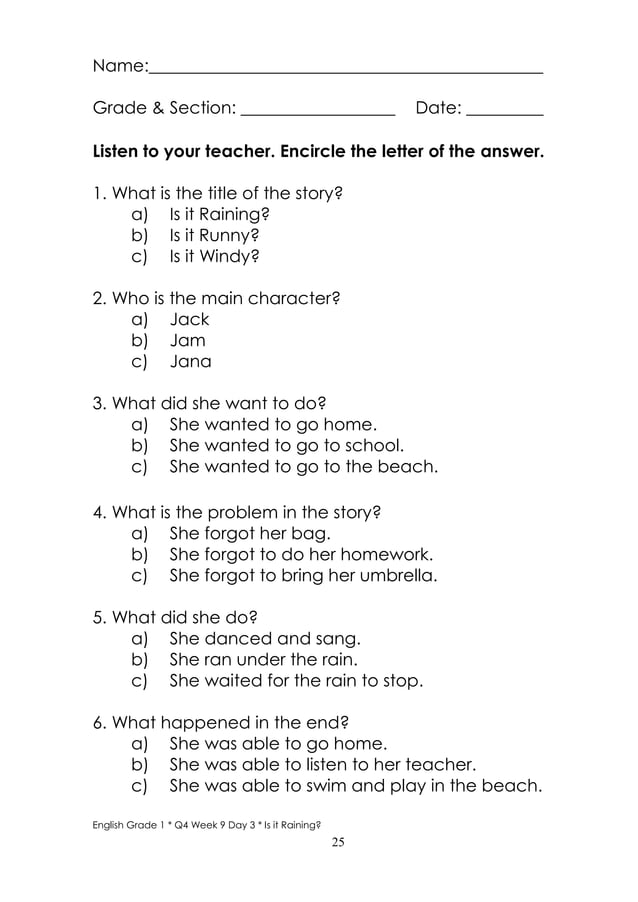 K TO 12 GRADE 1 LEARNING MATERIAL IN ENGLISH (Q3Q4) PDF