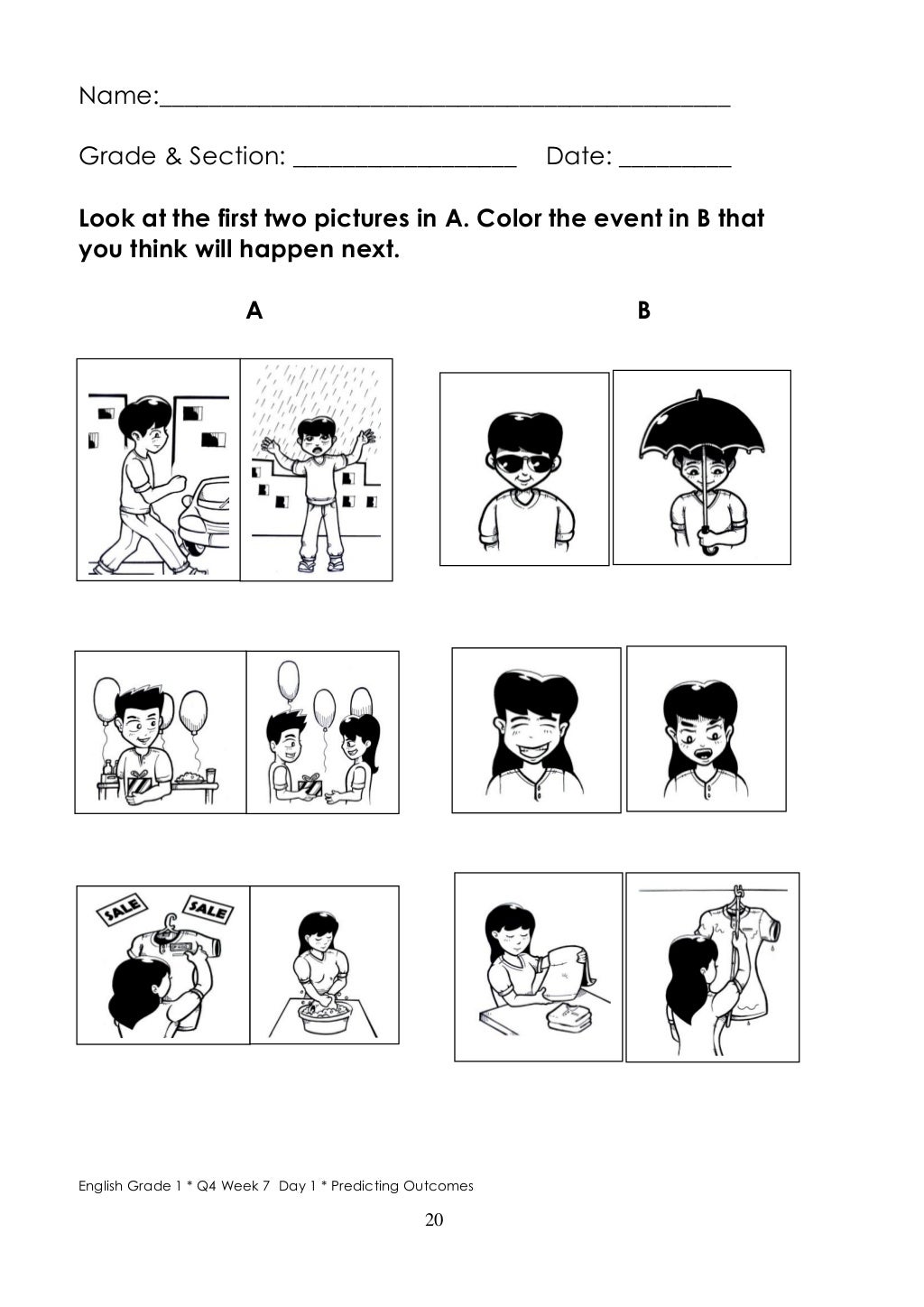 K TO 12 GRADE 1 LEARNING MATERIAL IN ENGLISH (Q3Q4)