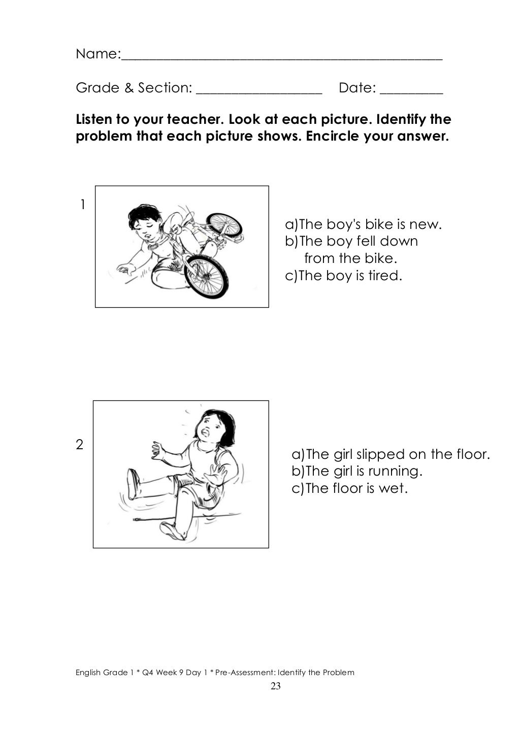 K TO 12 GRADE 1 LEARNING MATERIAL IN ENGLISH (Q3Q4)