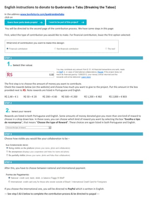 English instructions to donate | PDF