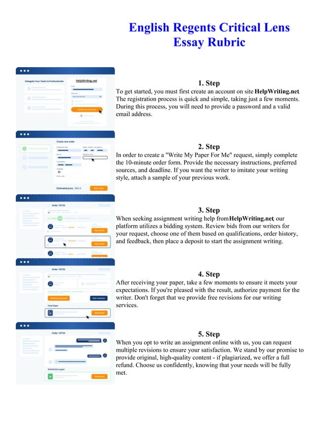 English Regents Critical Lens Essay Rubric PDF
