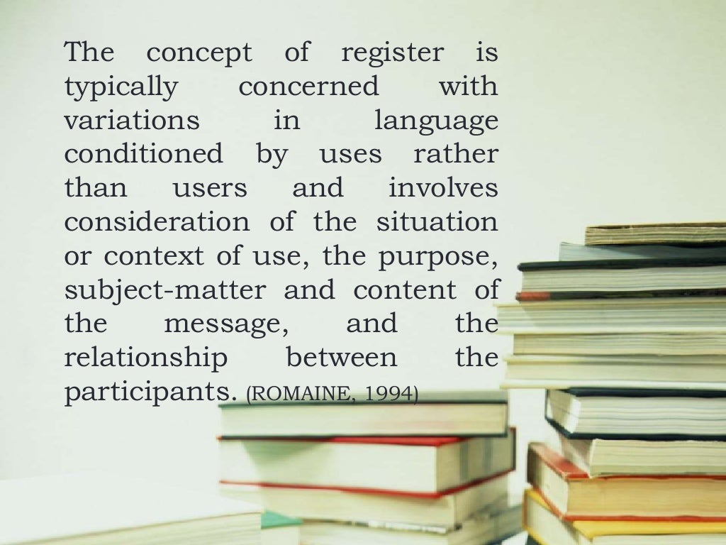Types Of Language Registers