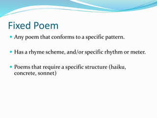English report prose and poetry | PPTX