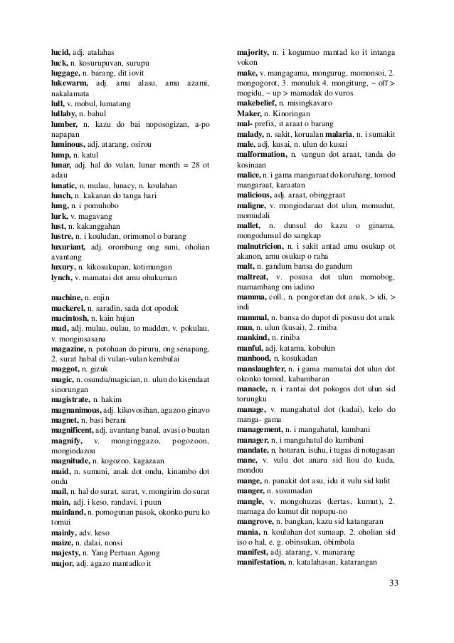 English Rungus Dictionary