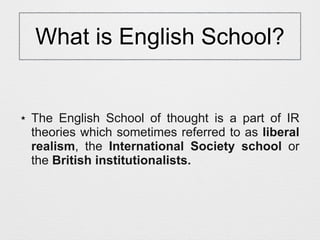 English school of thought | PDF