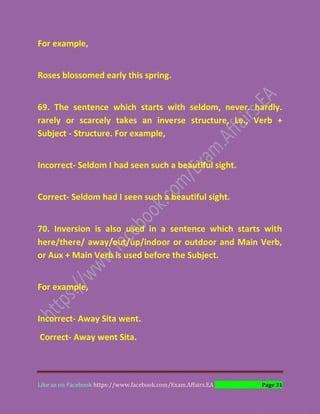 English sentence correction rules | PDF