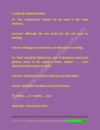English sentence correction rules | PDF