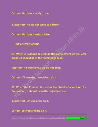 English sentence correction rules | PDF