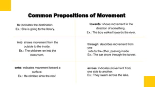 English adverbs of movement, place and time. You will learn about it | PPTX