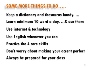 Key English Tips tips to improve english | PDF
