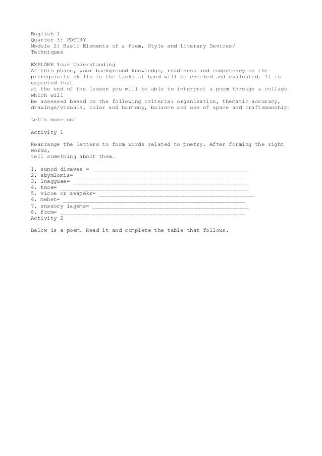 English Teaching Guide Qrtr3 Poetry - 