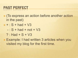Reached Definition English tenses | PPTX