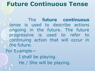 Comprehensive Guide to English Verb Tenses with Examples and Rules | PPTX