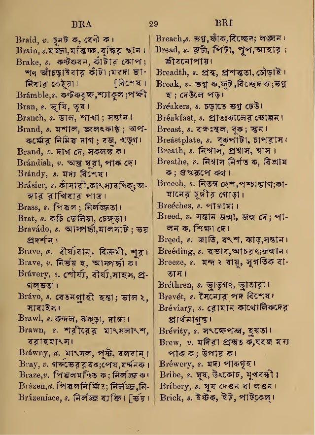 English to Bengali dictionary