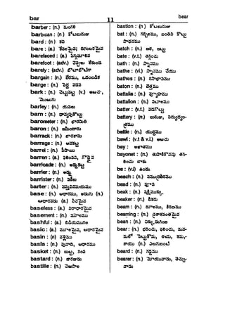 English To Telugu Dictionary