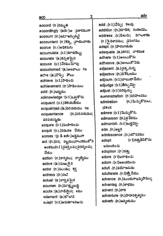 English To Telugu Dictionary